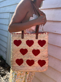 Heart Weave Tote Bag
