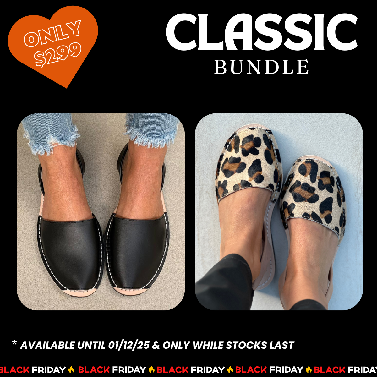 The Classics Bundle - Black Leather & Desert Leopard