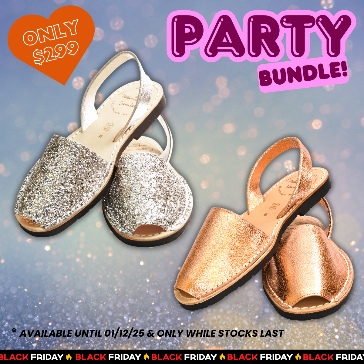 The Party Bundle - Silver Glitter & Rose Gold