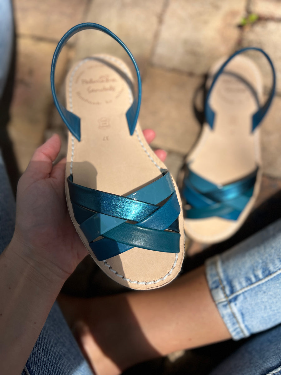 Teal Peep Toe