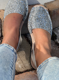 Silver Glitter Avarca