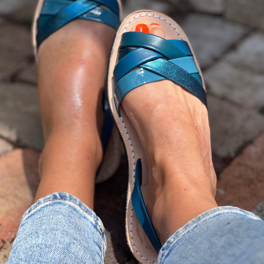 Teal Peep Toe