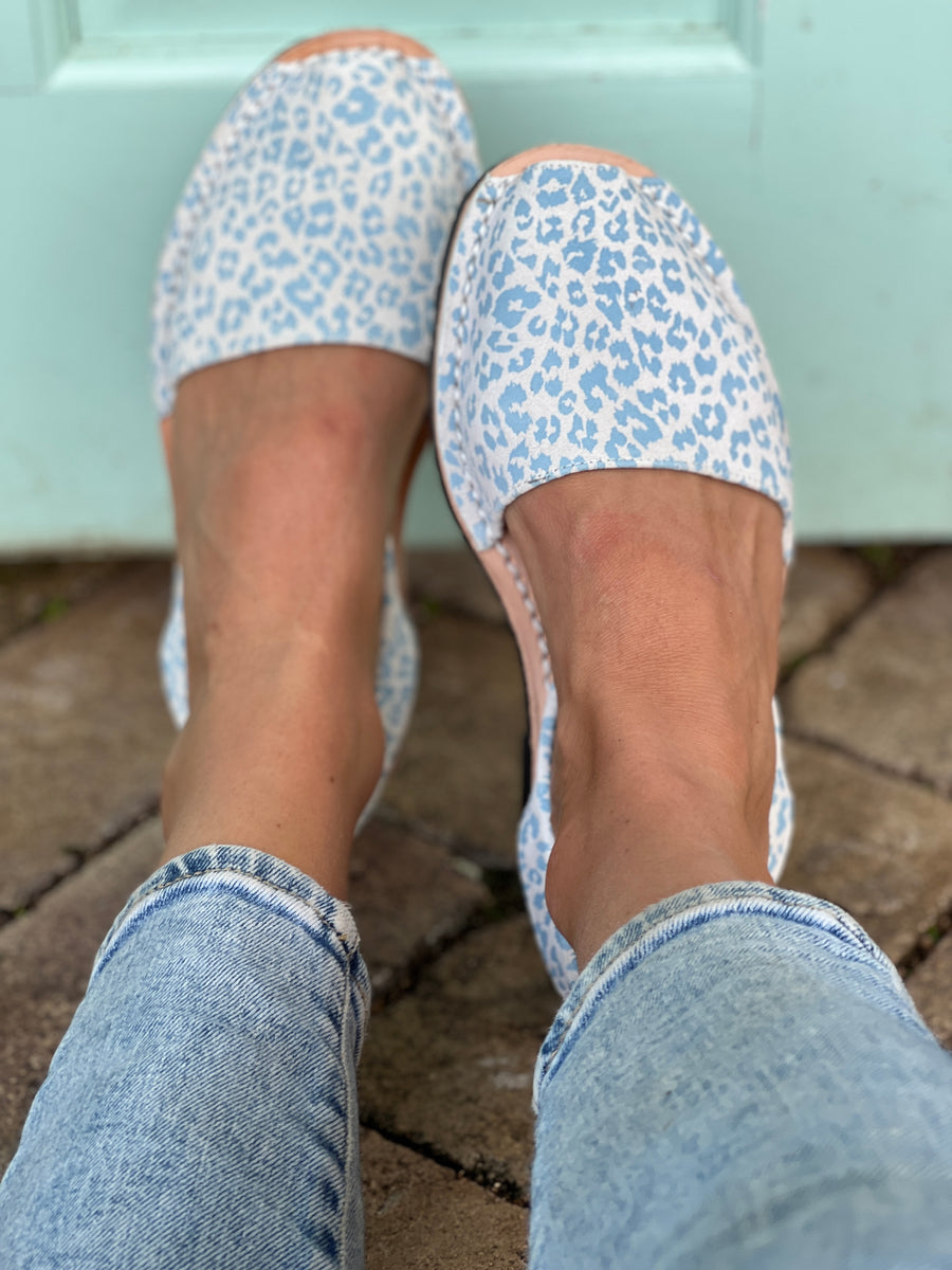 Blue Leopard Avarca