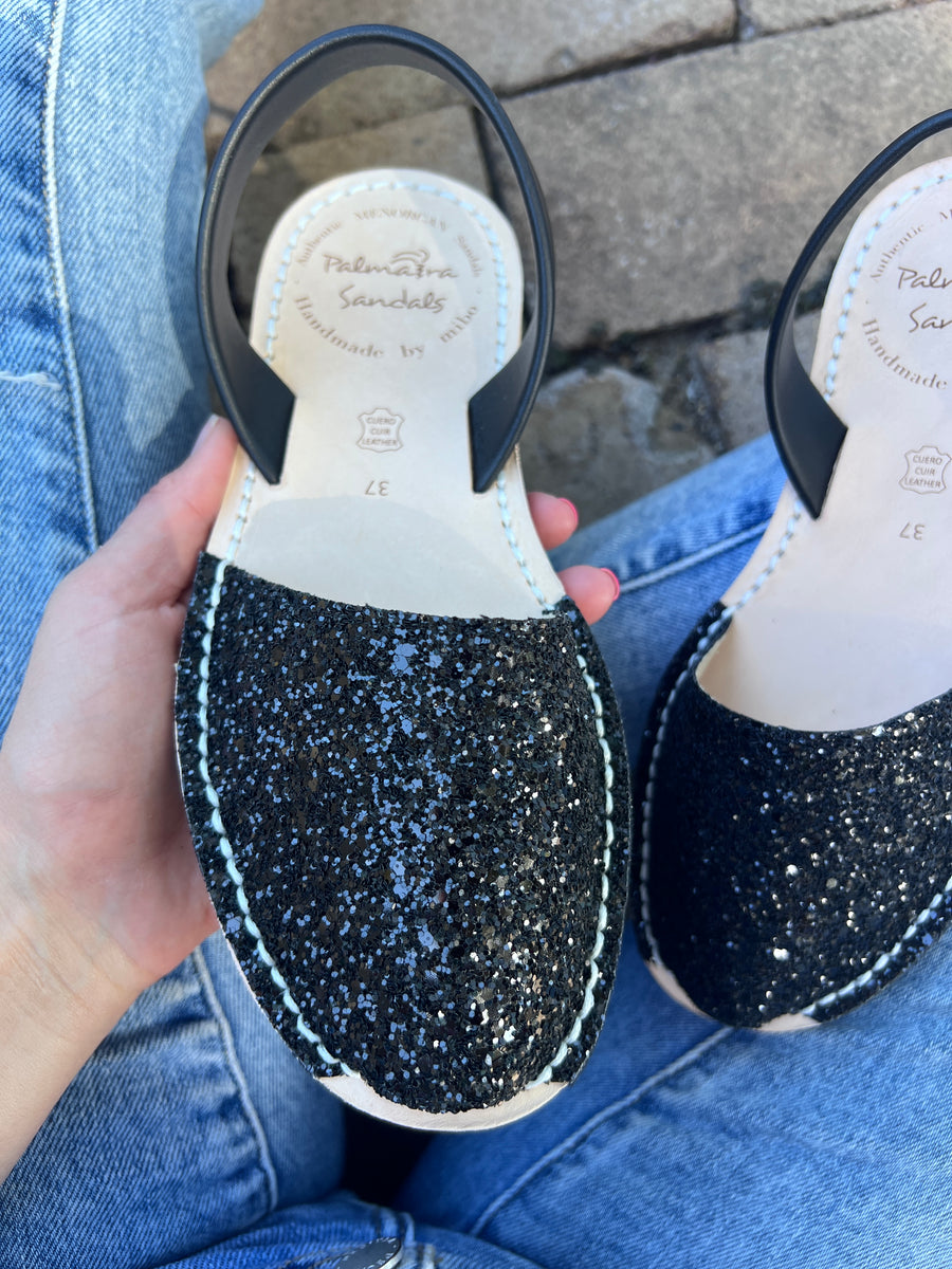 Black Glitter Avarca