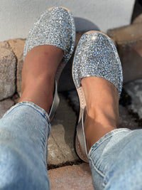 Silver Glitter Avarca