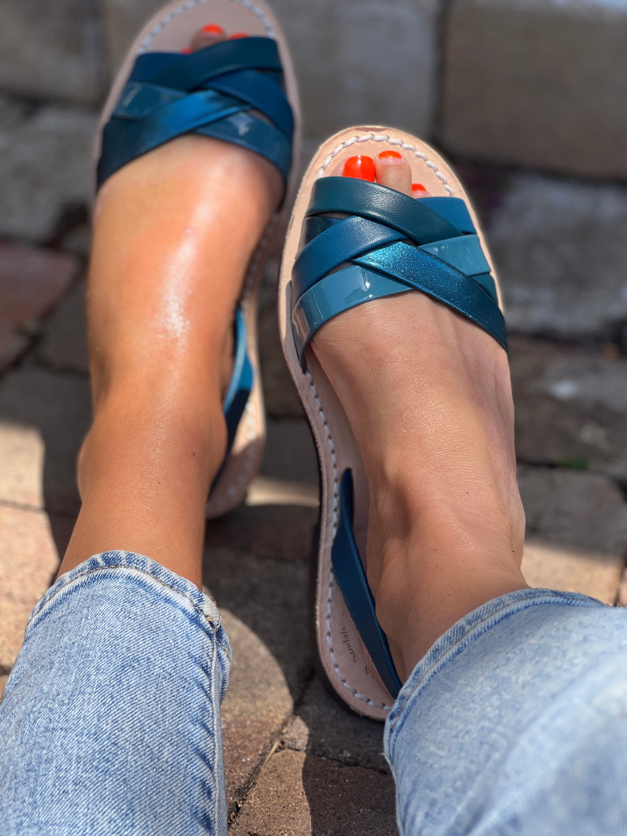 Teal Peep Toe