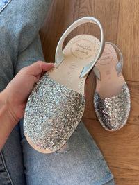 Silver Glitter Avarca